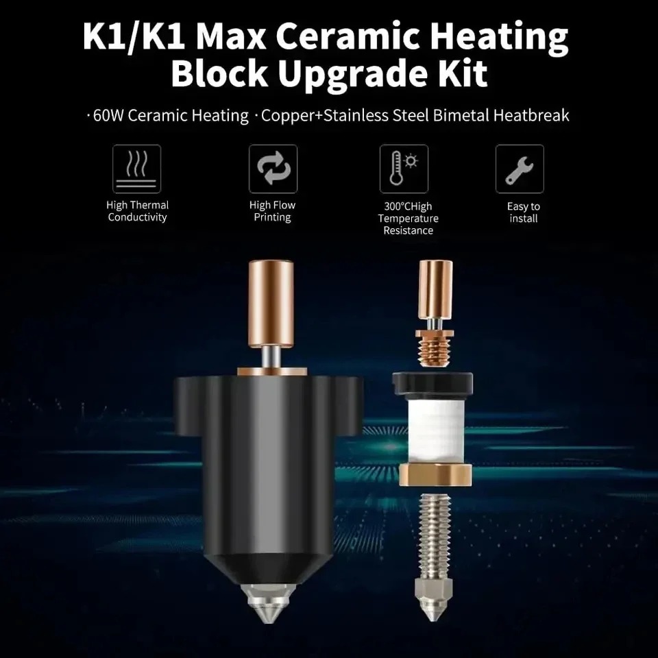 Creality K1-Kit de bloques de  - High Flow Ceramic Hotend reseña y precio
